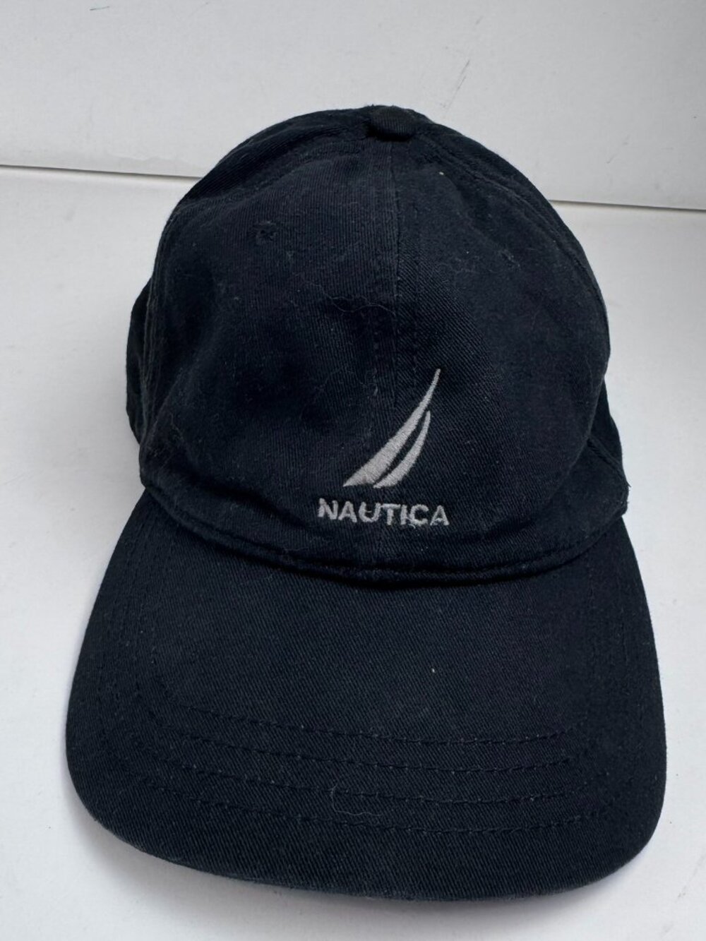 Nautica Mens J Class Logo Baseball Cap Hat Black Cotton Strapback NS 83 HR8401